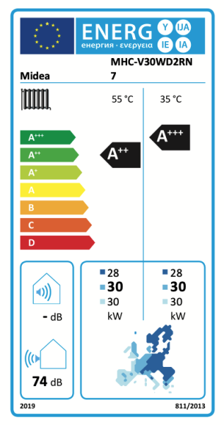Midea Mars Serie 30 kW Luft-/Wasser-Wärmepumpe